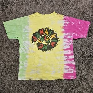 Vintage 90s Jamaica Tie-Dye T-Shirt Jamaikan Me Crazy XL Melbourne Beach Hilton